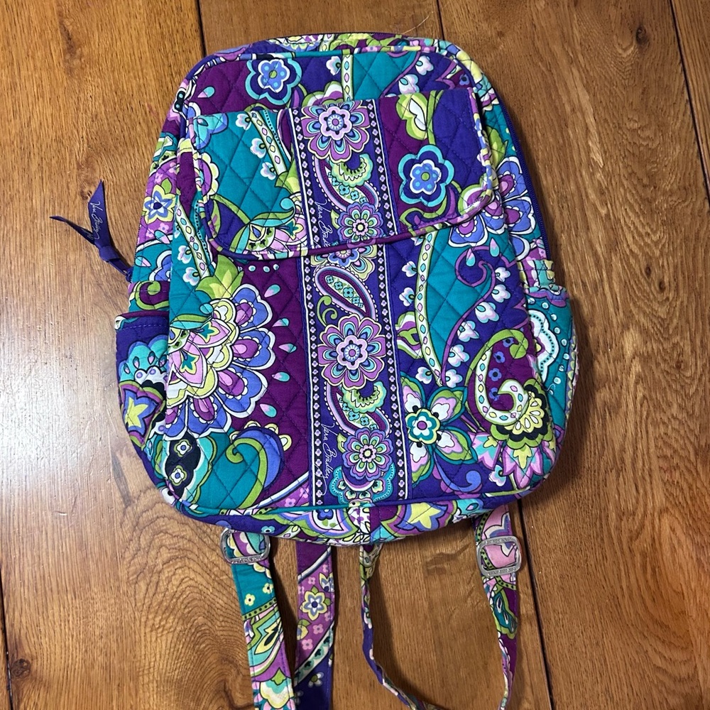 Vera Bradley Purple and Blue Floral mini Backpack